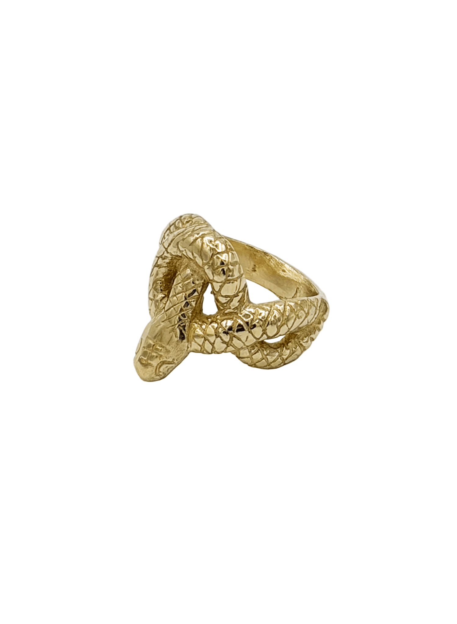Line & Label - Serpentine Ring - Brass - Meg