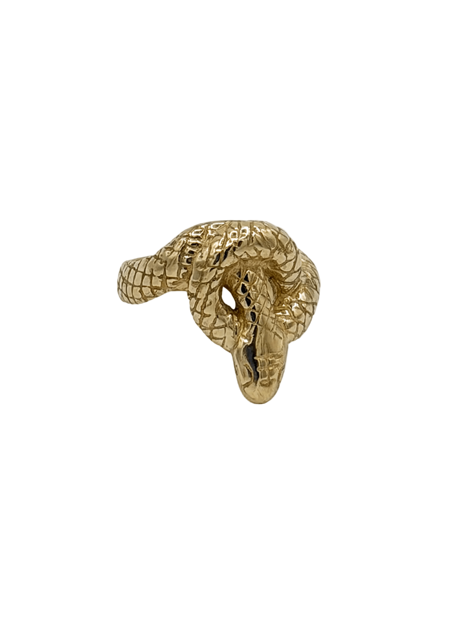 Line & Label - Serpentine Ring - Brass - Meg