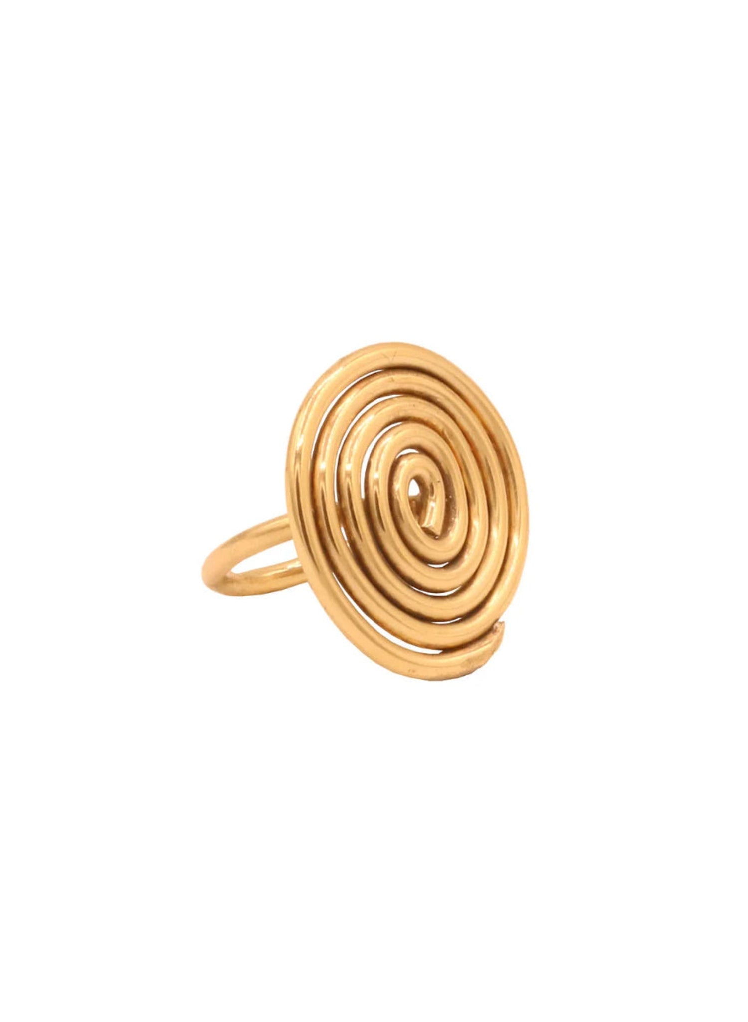 Line &amp; Label - Spiral Ring - Brass - Meg
