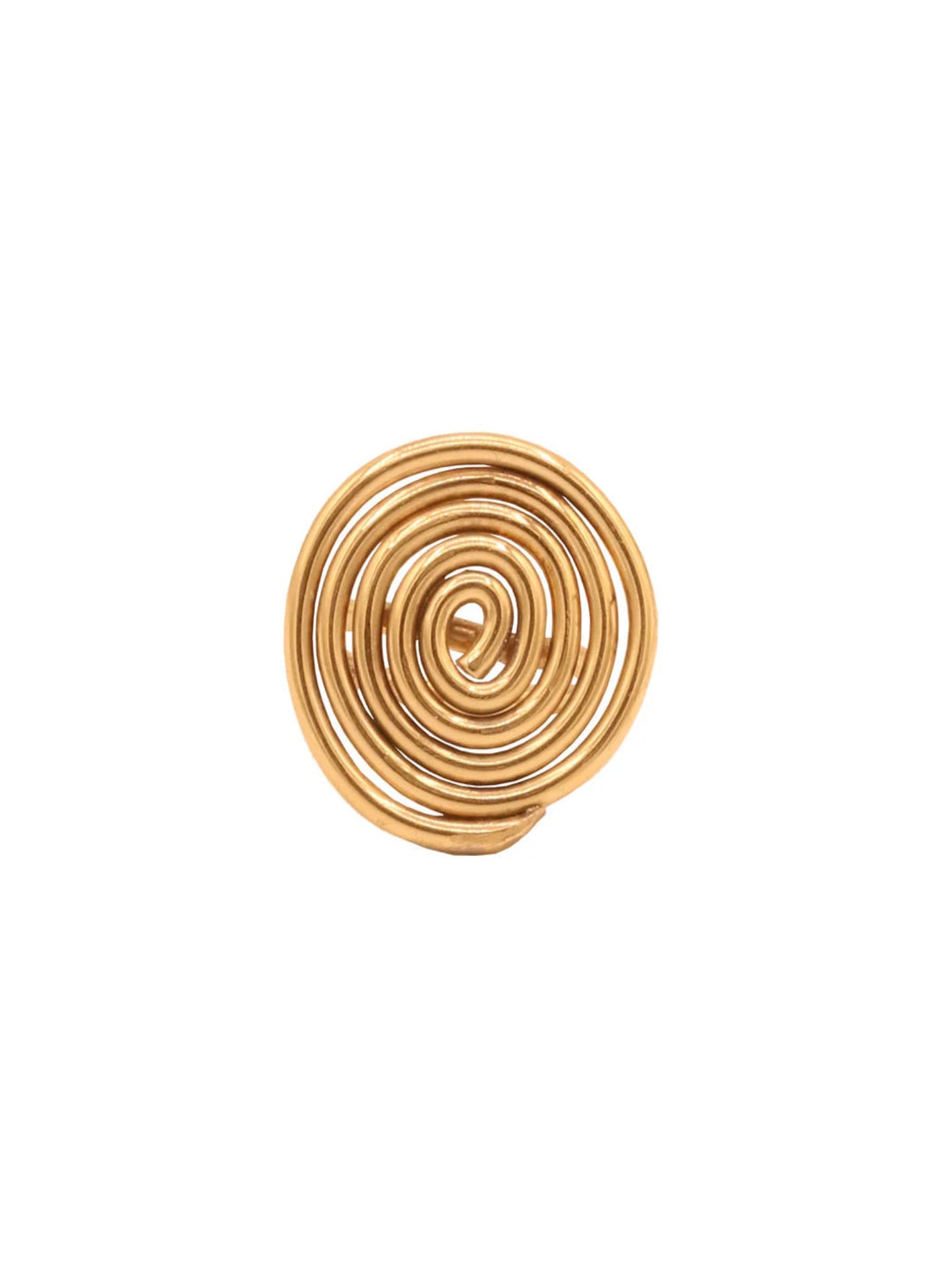 Line &amp; Label - Spiral Ring - Brass - Meg