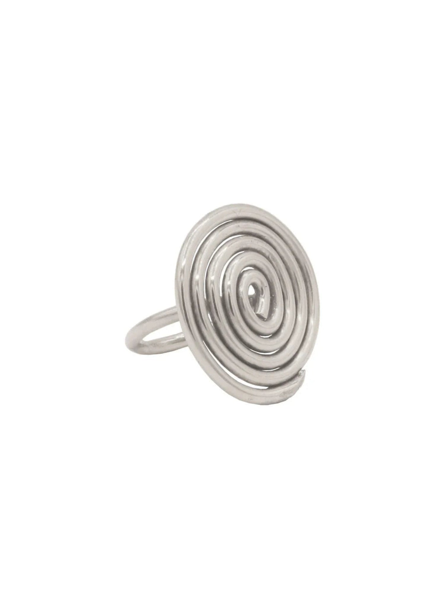 Line & Label - Spiral Ring - Sterling Silver - Meg