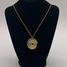 Line & Label - Swirl Pendant Necklace - Brass - Meg