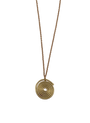 Line & Label - Swirl Pendant Necklace - Brass - Meg