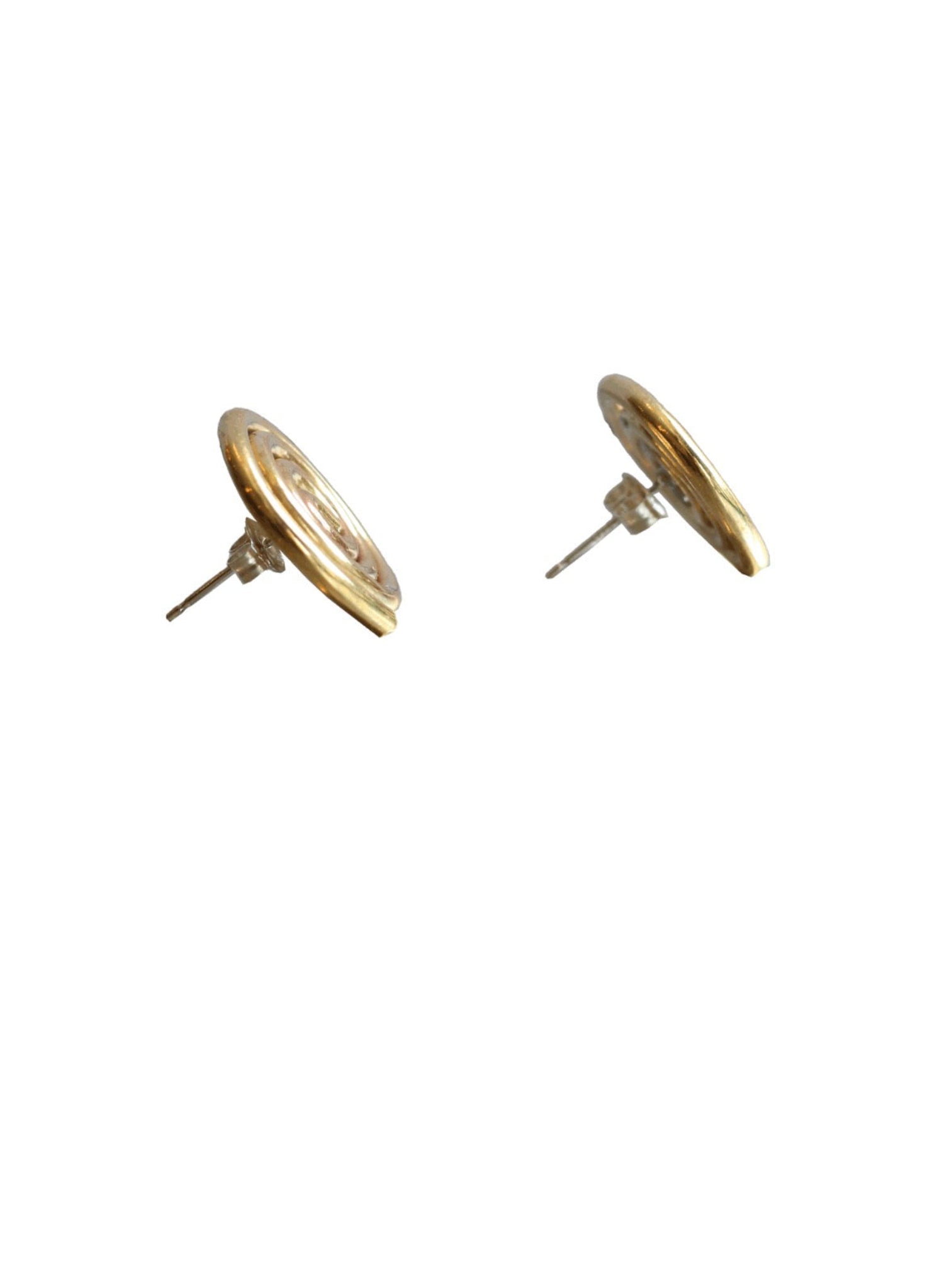 Line & Label - Swirl Studs - Brass - Meg