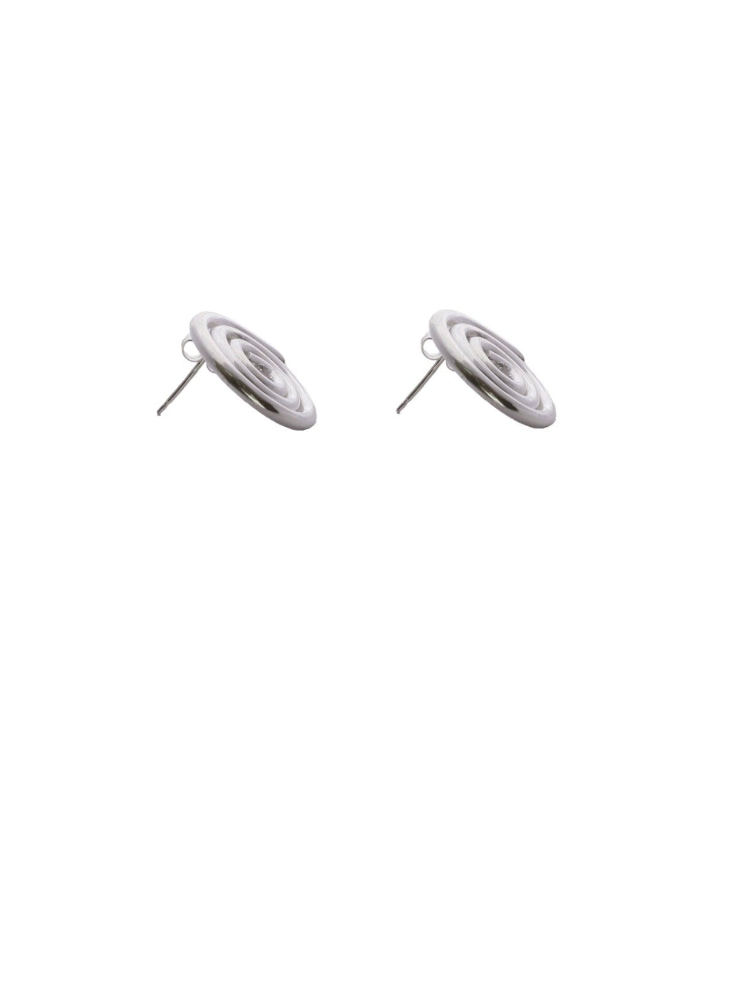 Line & Label - Swirl Studs - Silver - Meg