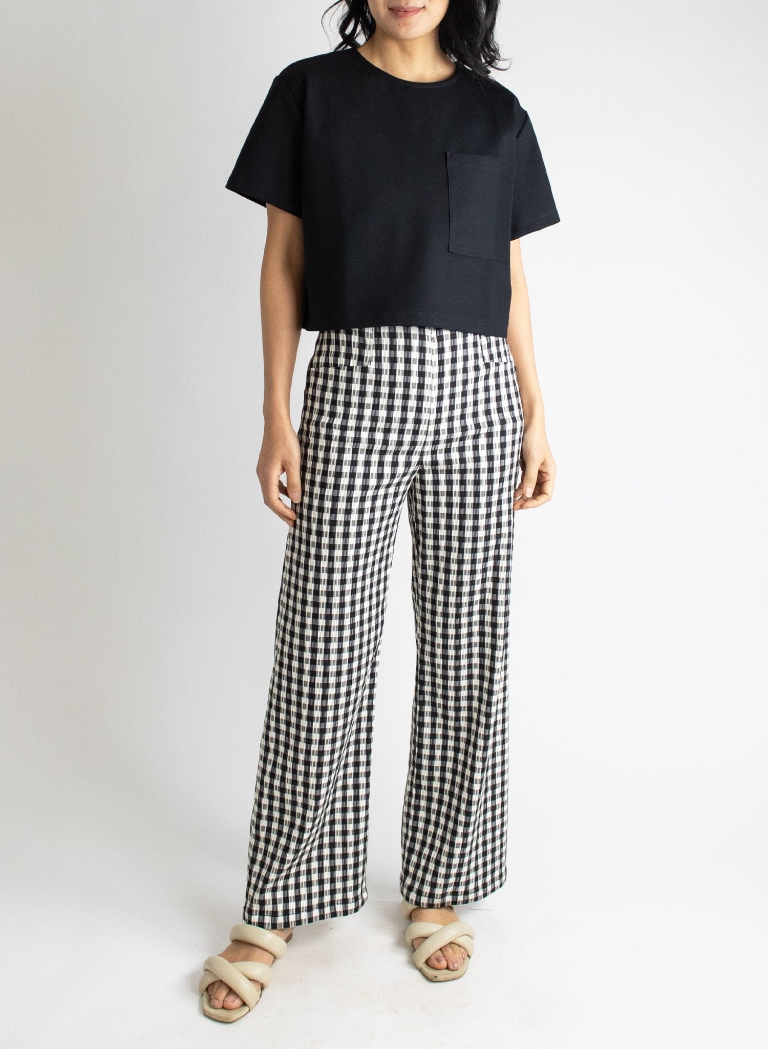 Long Odette Pant - Gingham - Meg