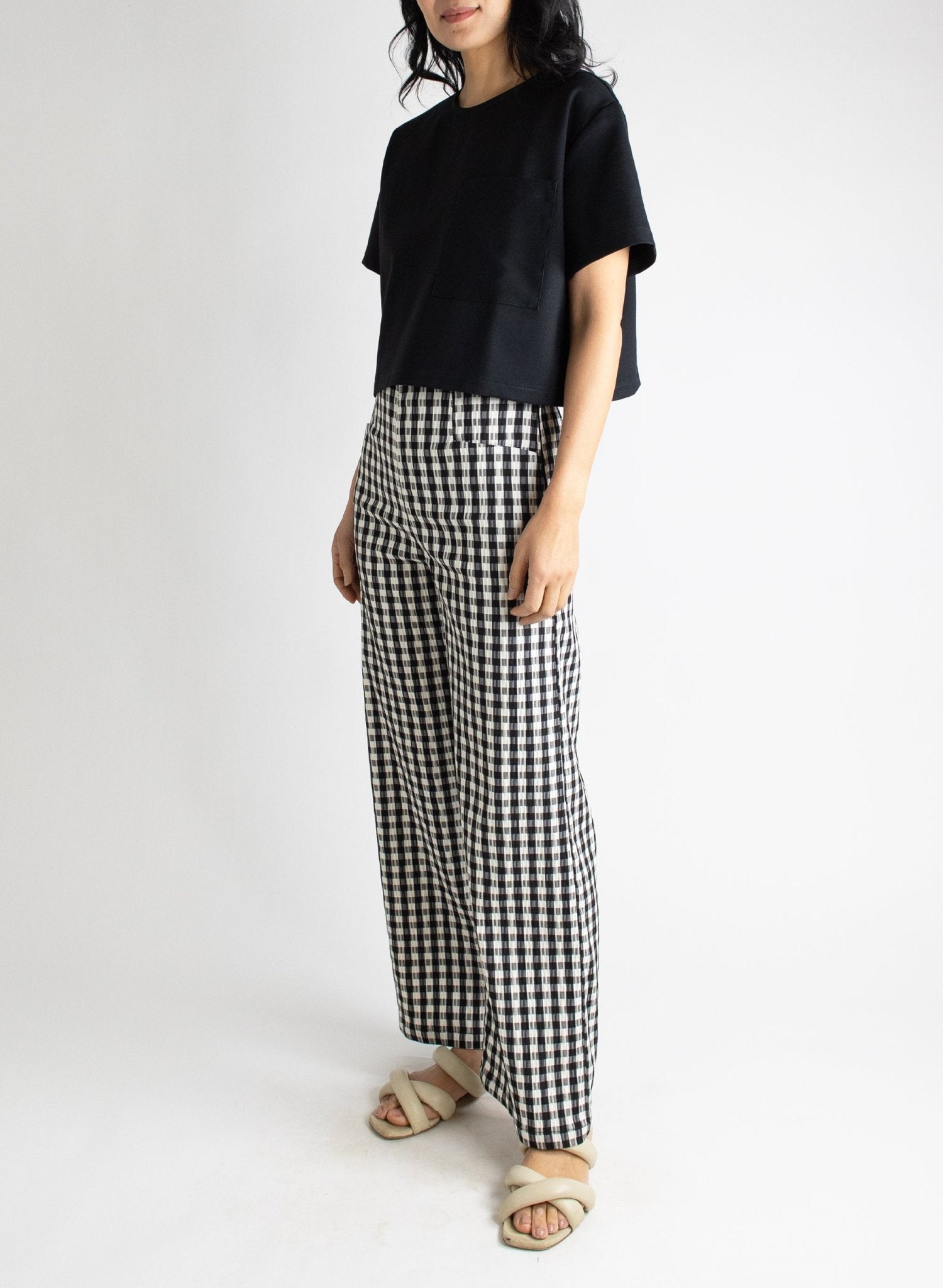 Long Odette Pant - Gingham - Meg