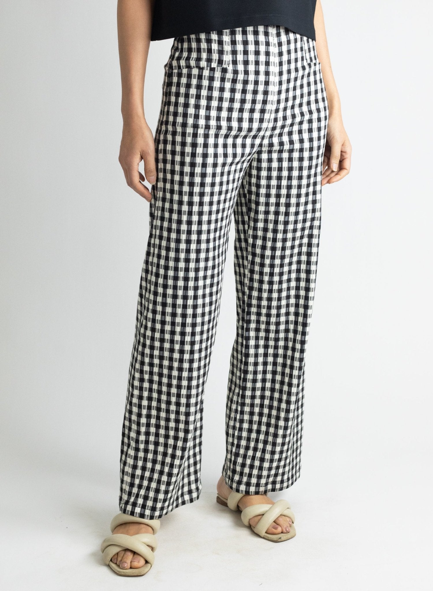 Long Odette Pant - Gingham - Meg