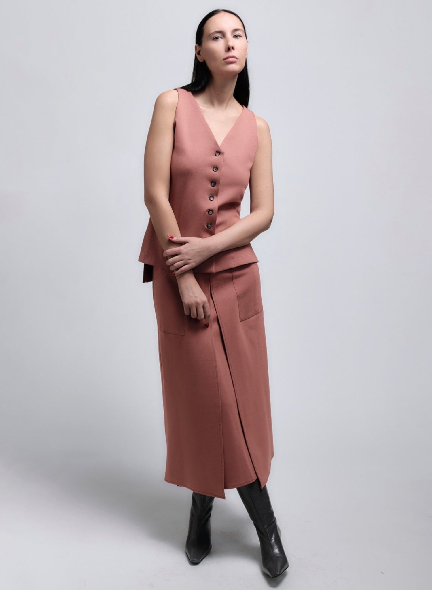 Long Vest - Desert Rose - Meg