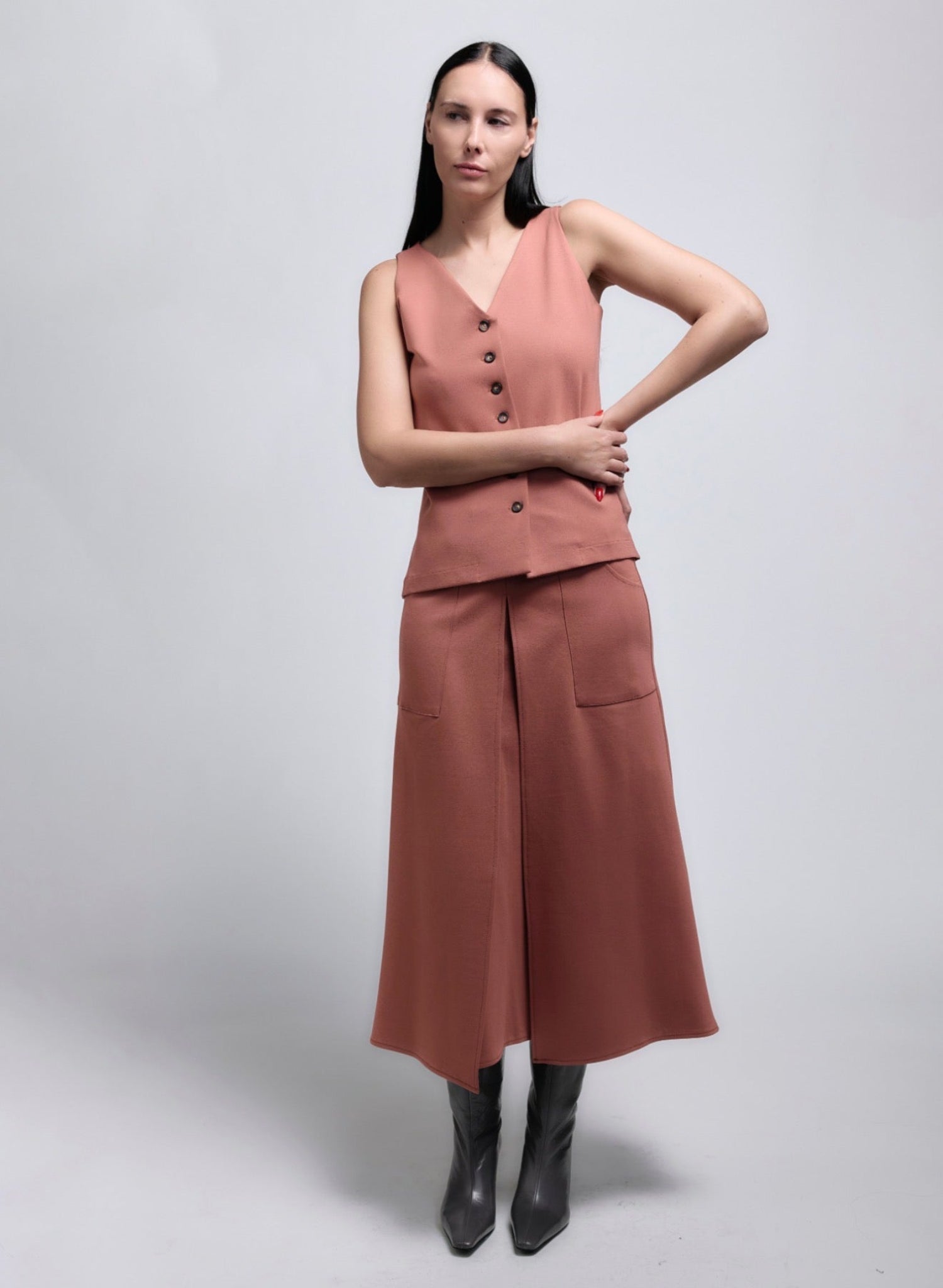 Long Vest - Desert Rose - Meg