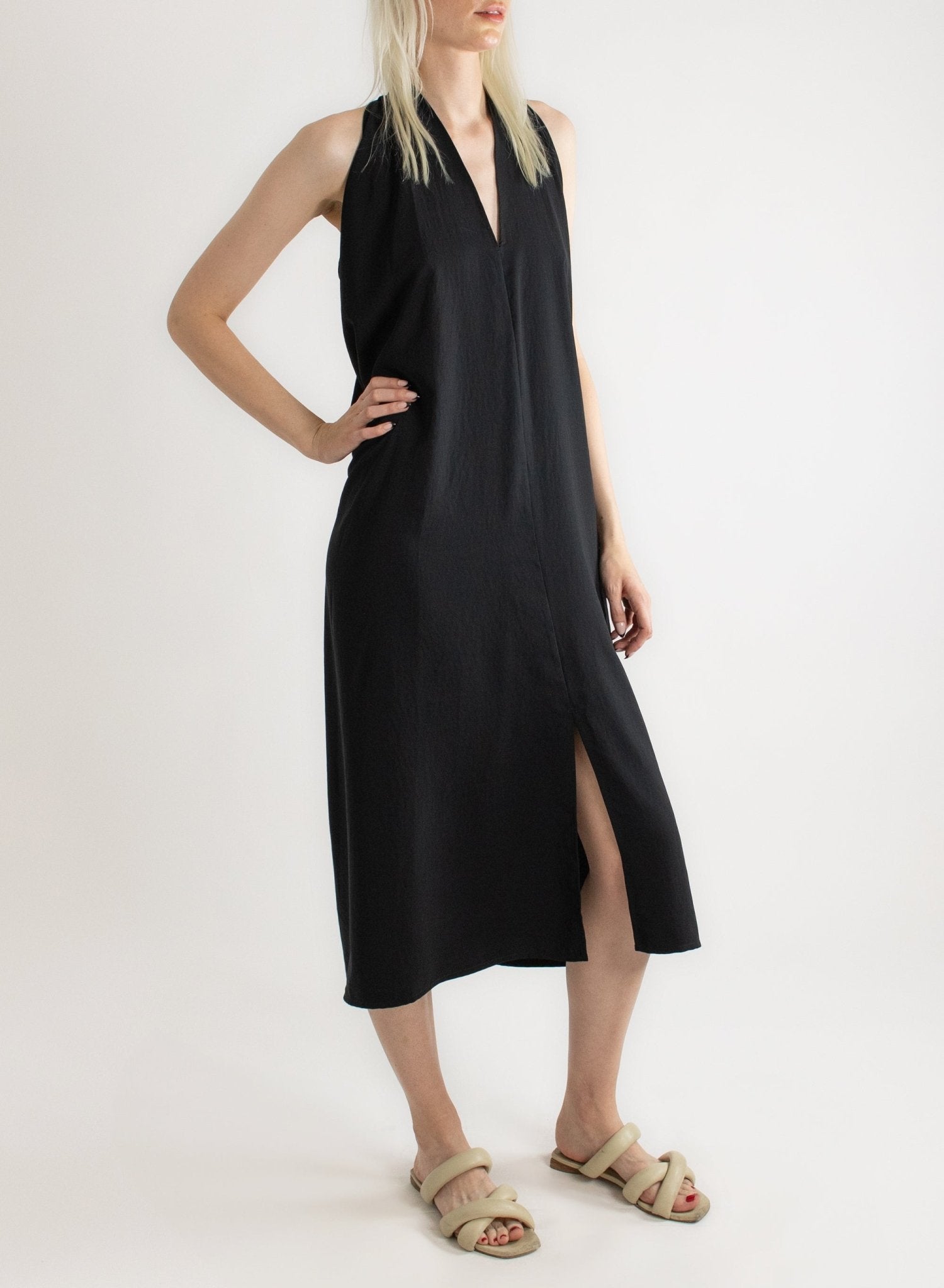 Luis Halter Dress - Black - Meg