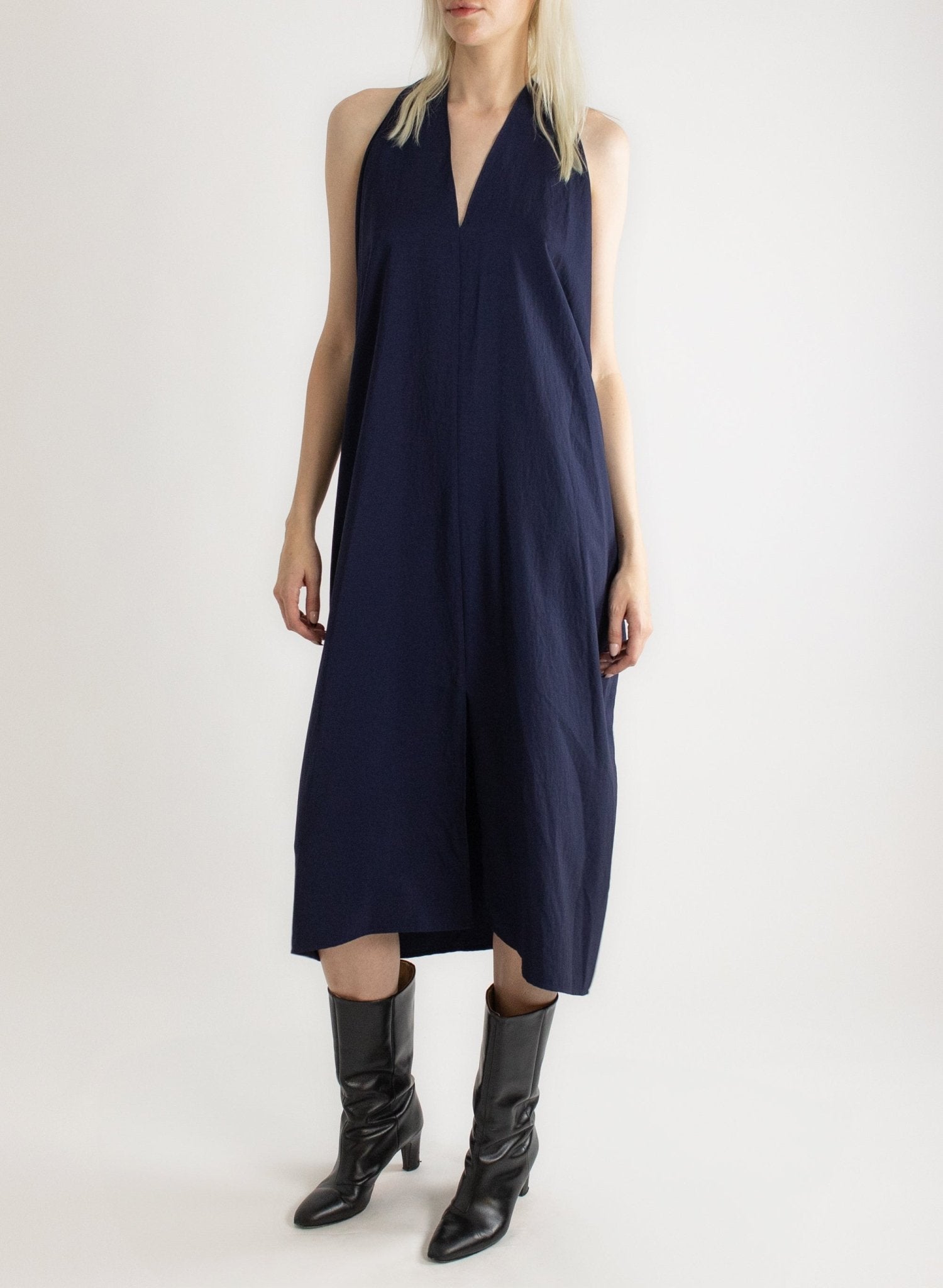 Luis Halter Dress - Navy - Meg