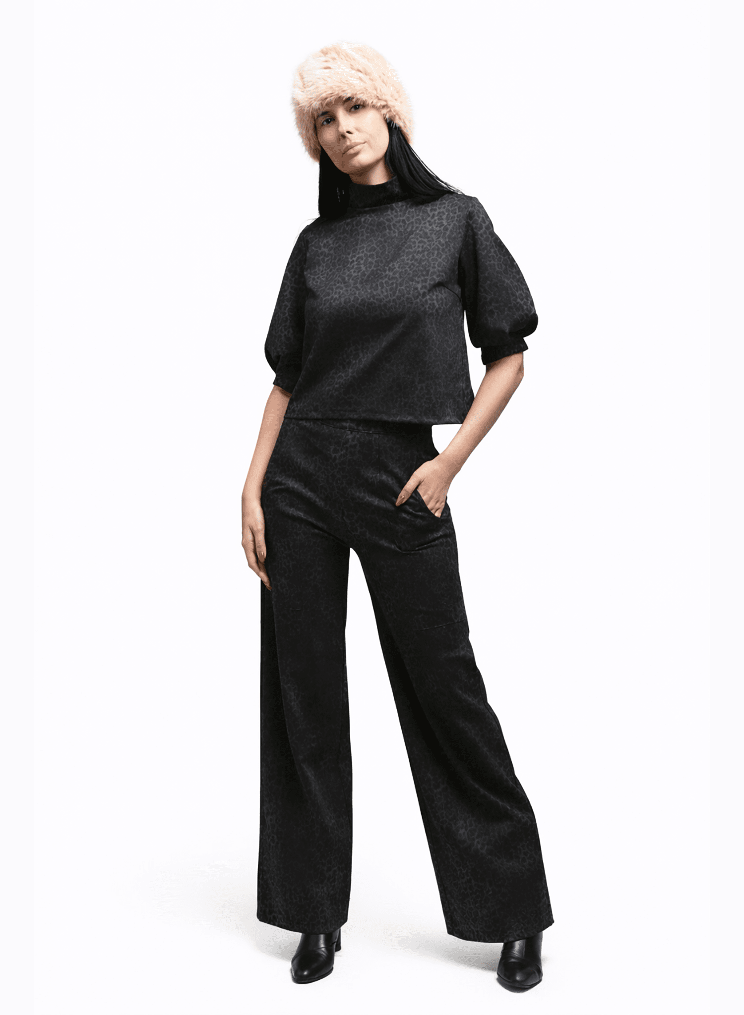 Lunes Pant - Grey Leopard - Meg