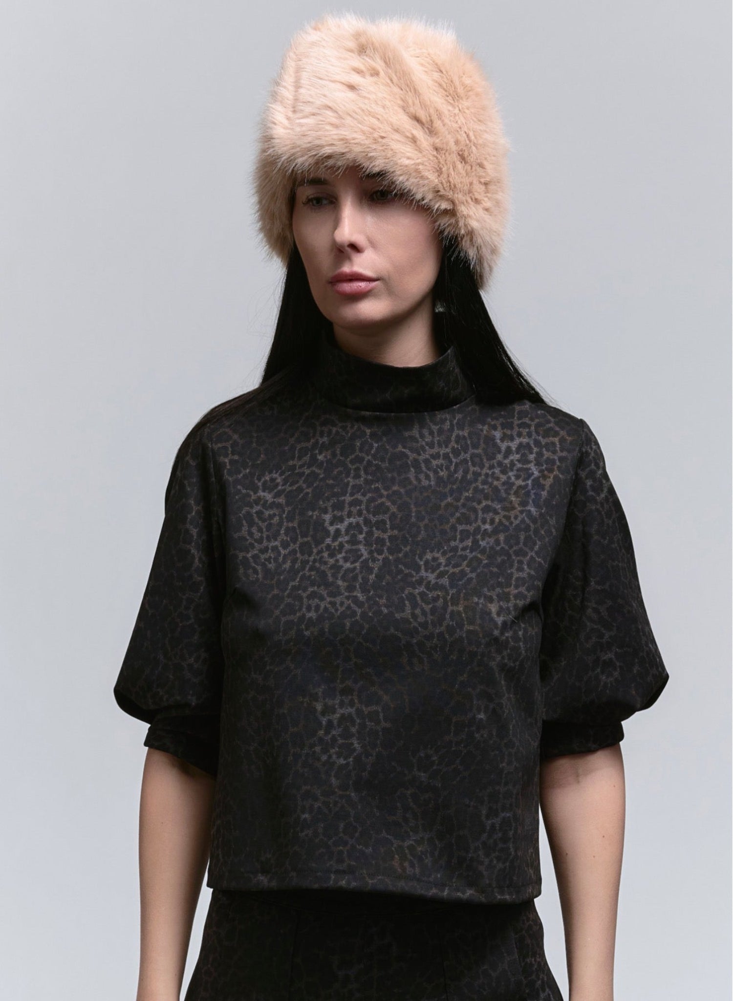 Lunes Top - Grey Leopard - Meg