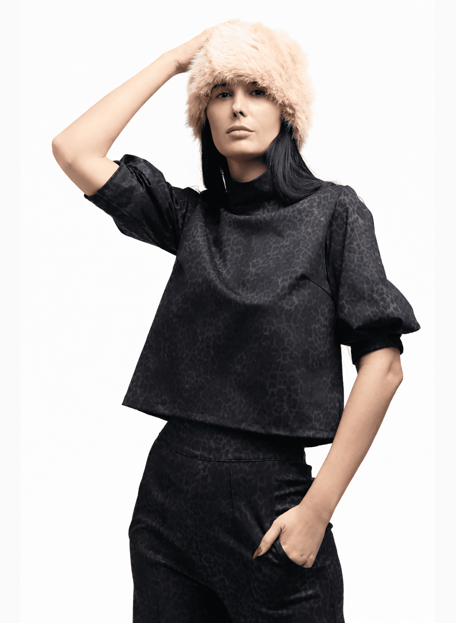 Lunes Top - Grey Leopard - Meg