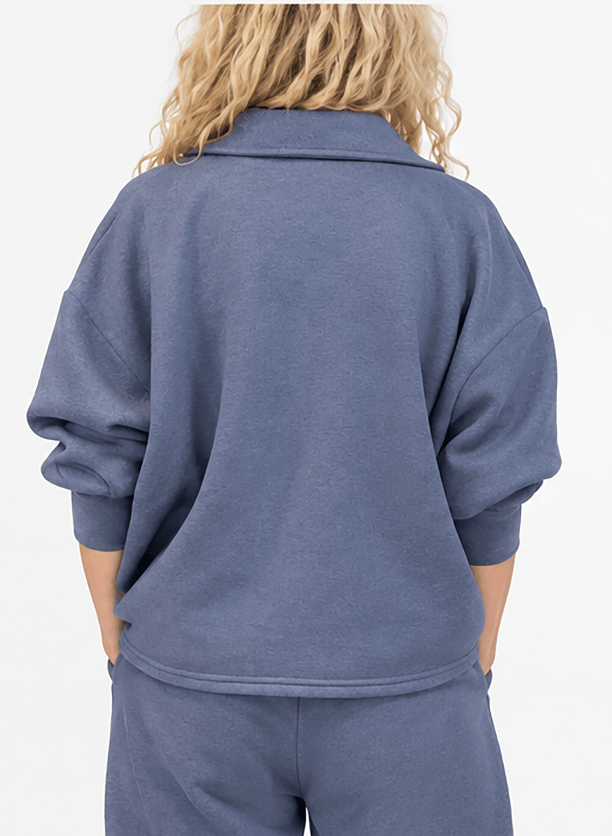 Offside Collared Sweatshirt - Blue - Meg