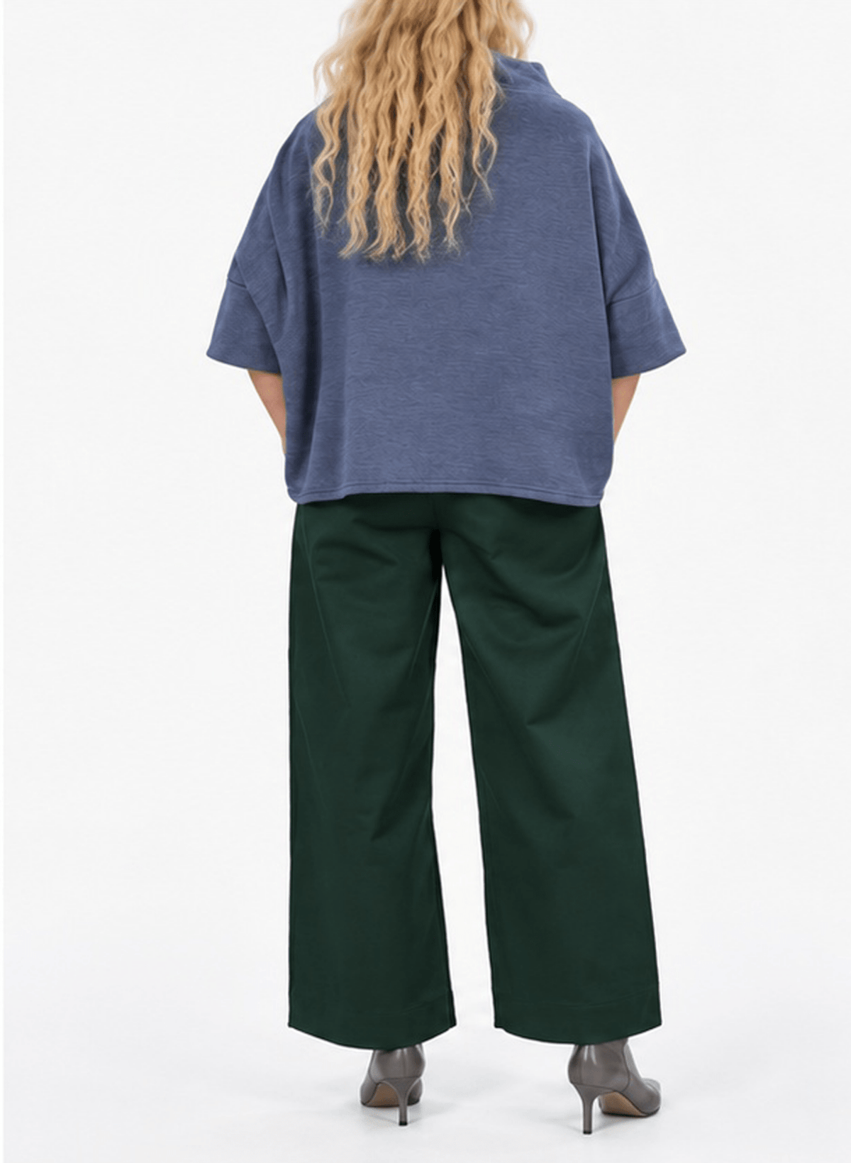 Offside Mock Neck Sweatshirt - Blue - Meg