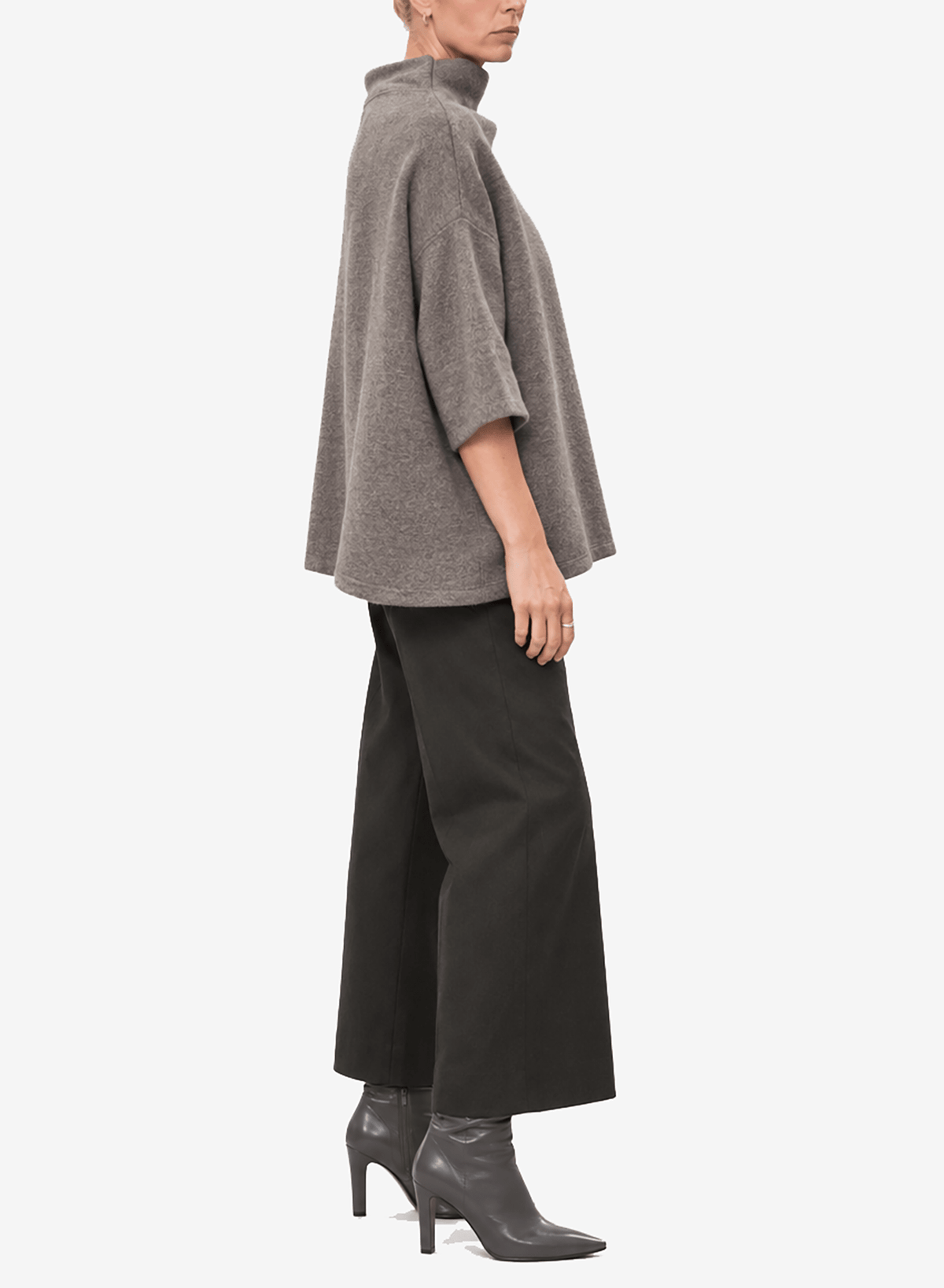 Offside Mock Neck Sweatshirt - Taupe - Meg