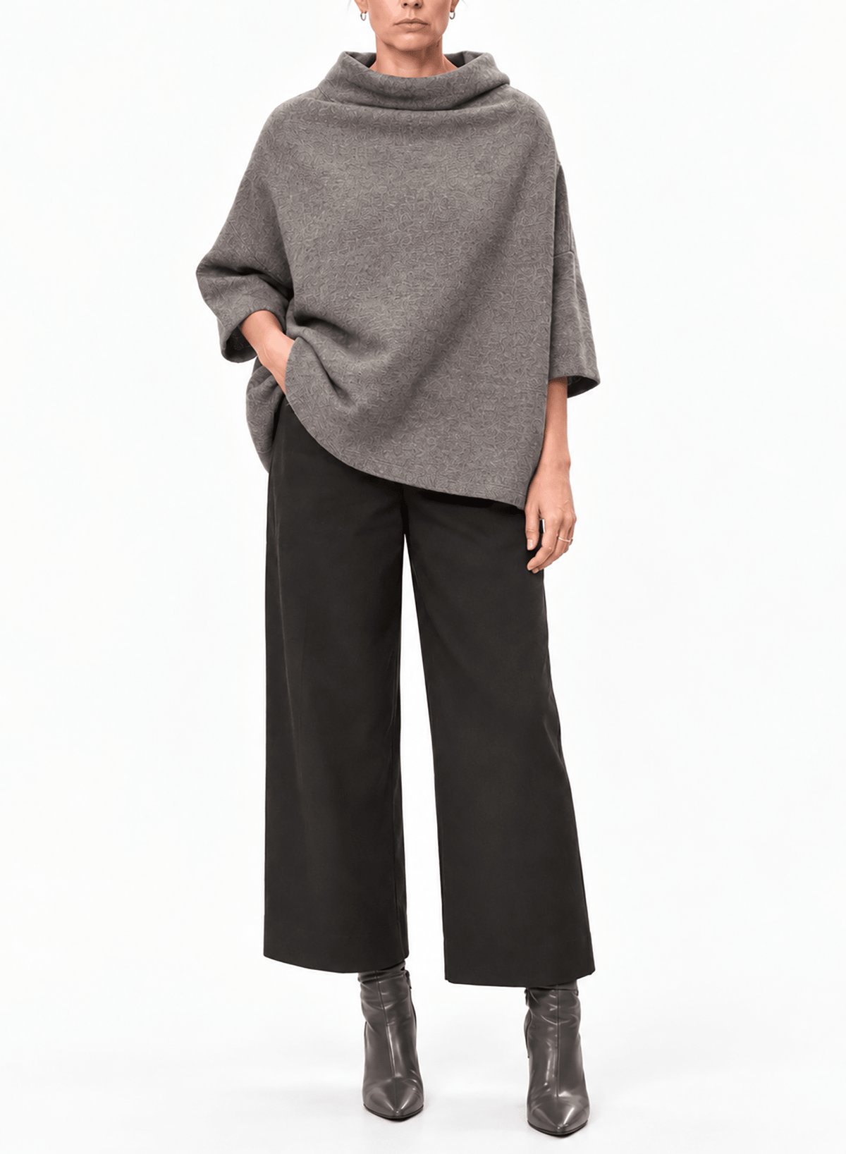 Offside Mock Neck Sweatshirt - Taupe - Meg