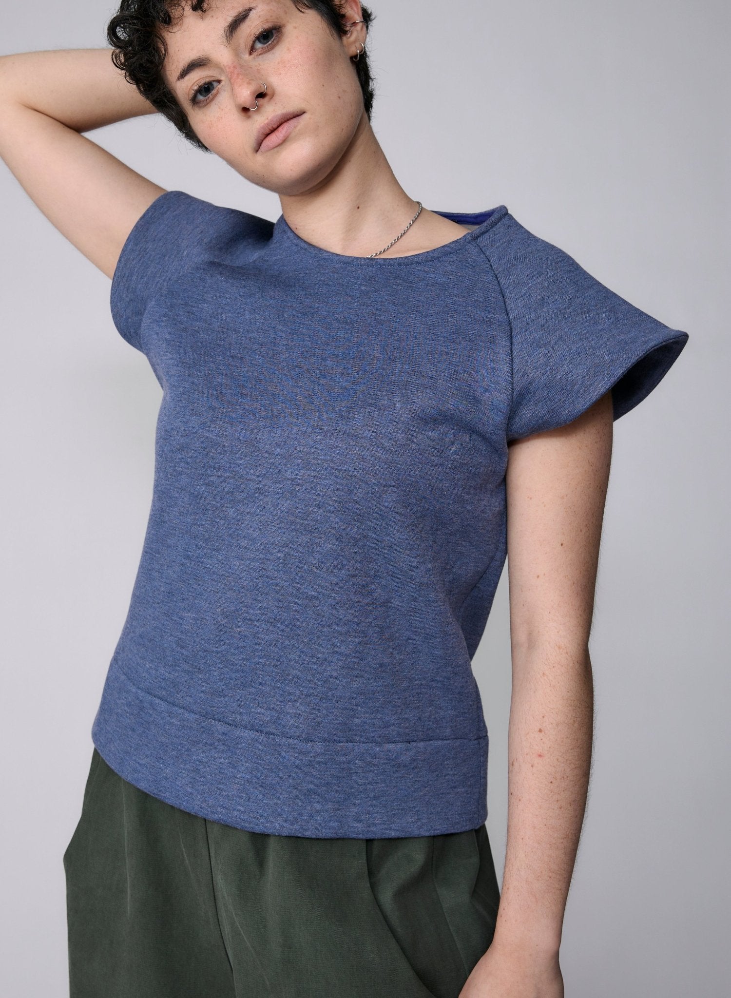 Old City Raglan Tee - Denim Blue - Meg