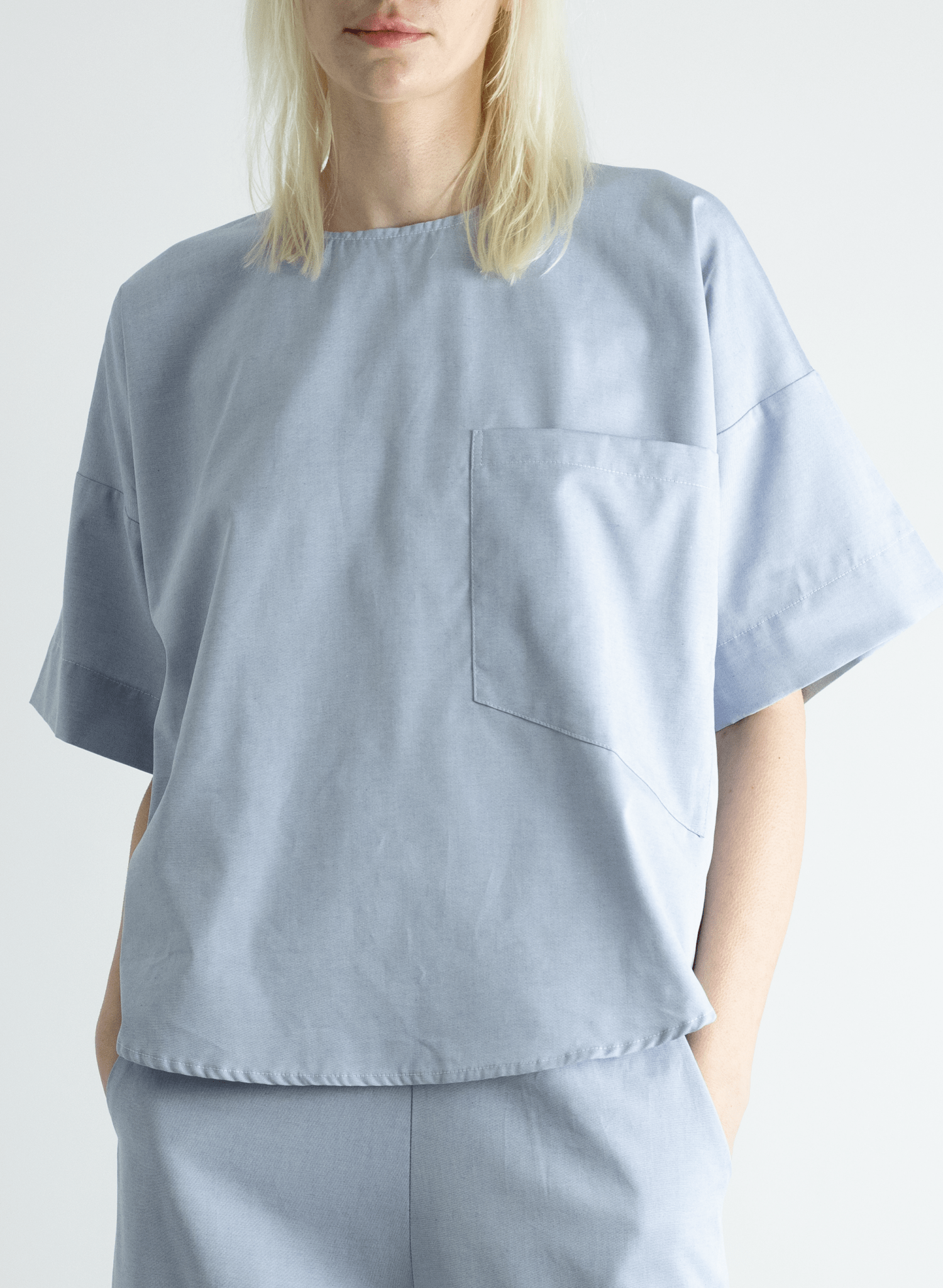 Oversized Tee - Oxford Blue - Meg