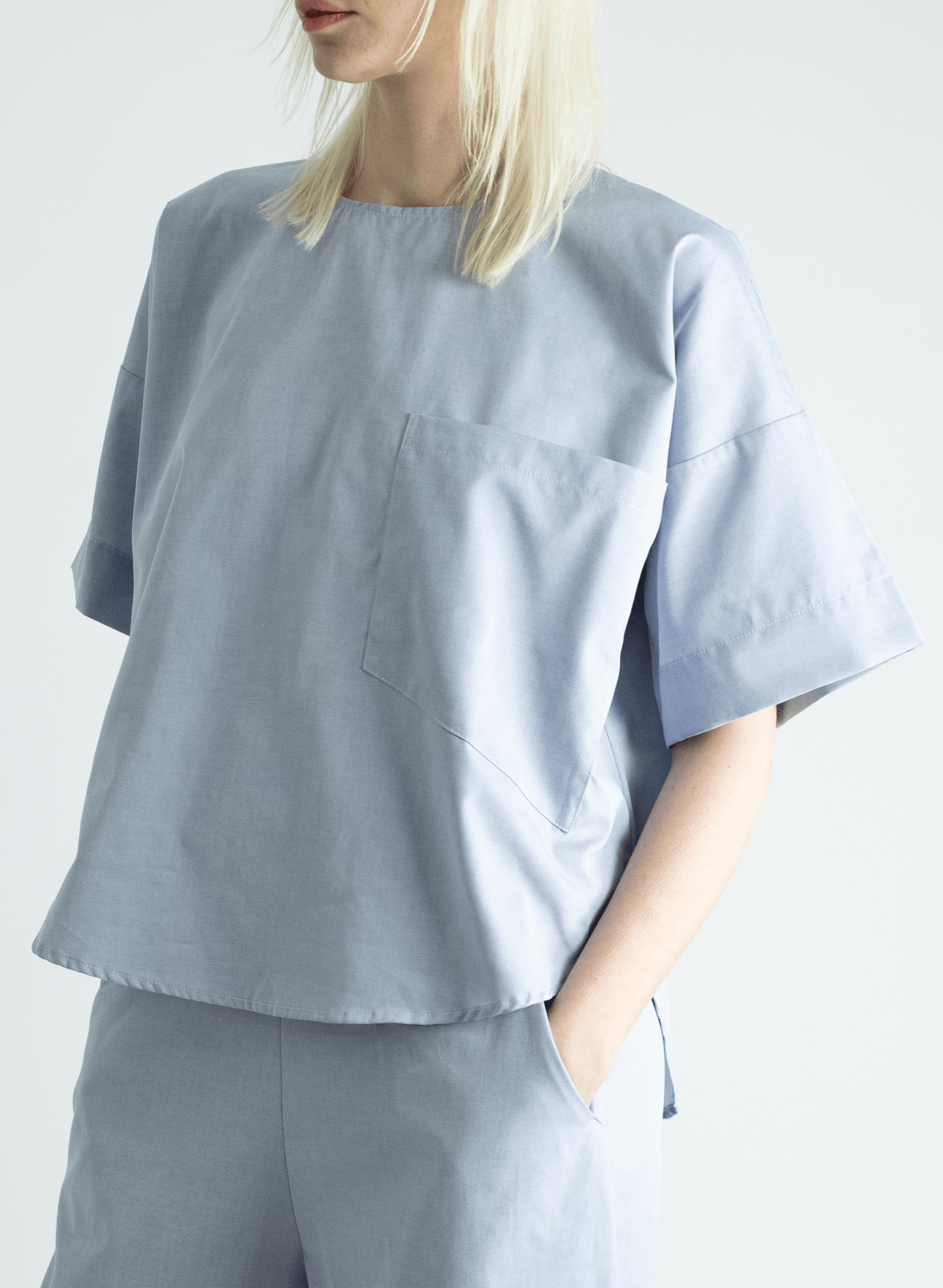 Oversized Tee - Oxford Blue - Meg