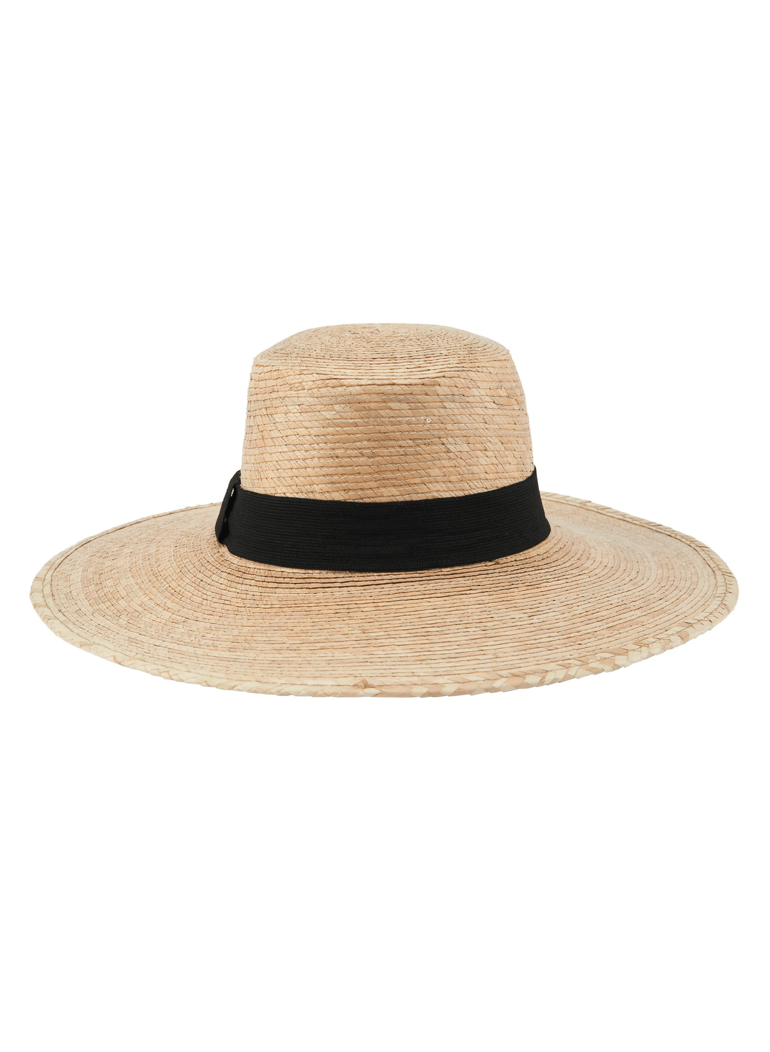 Palm Straw Boater Hat - Natural - Meg