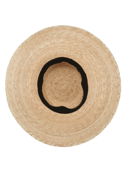 Palm Straw Boater Hat - Natural - Meg