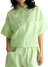 Petite Chemise - Lime Seersucker - Meg - Made in NYC