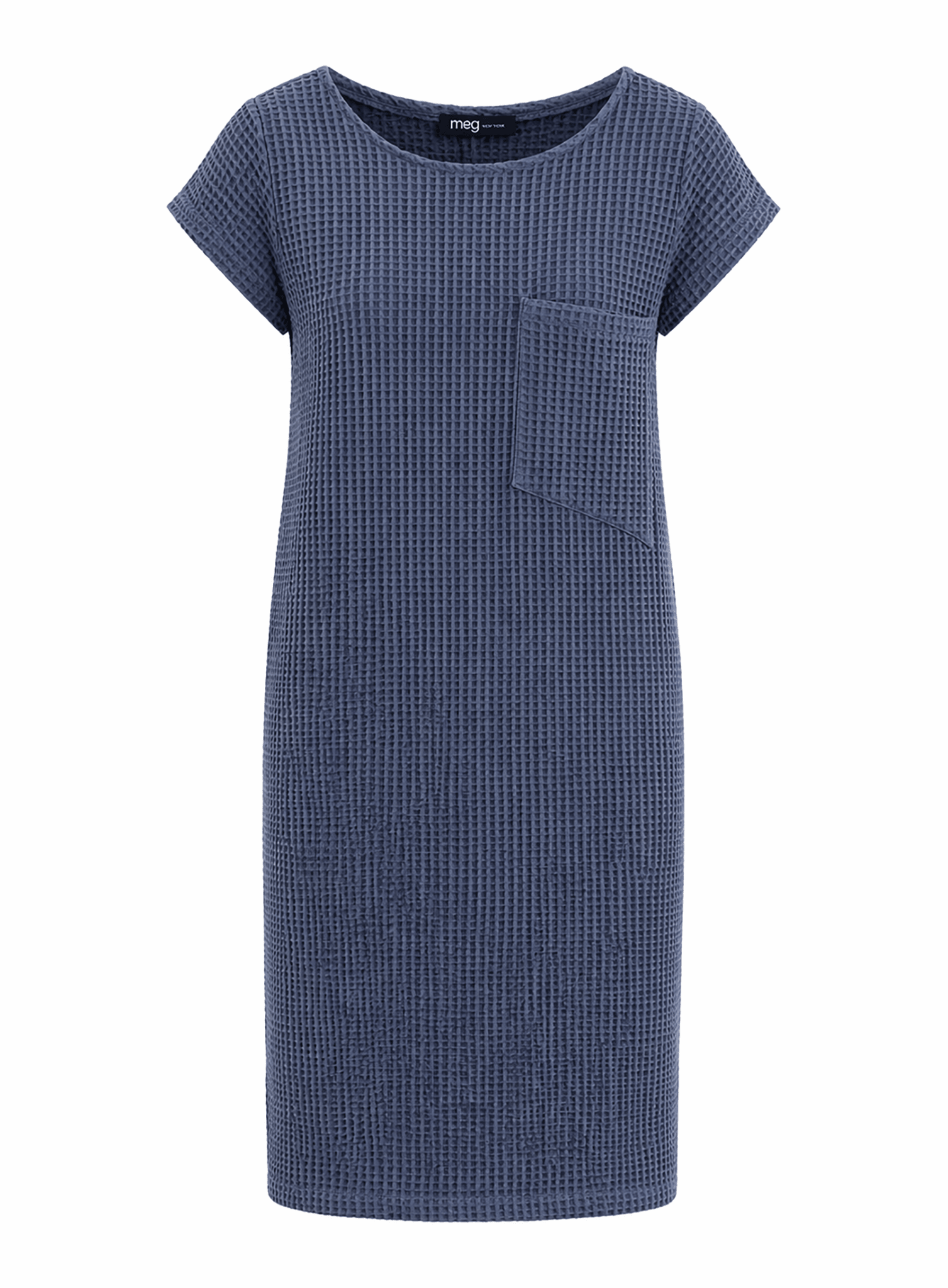 Pocket T-Shirt Dress - Steel Blue - Meg