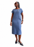 Pocket T-Shirt Dress - Steel Blue - Meg