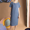 Pocket T-Shirt Dress - Steel Blue (PRE - ORDER) - Meg