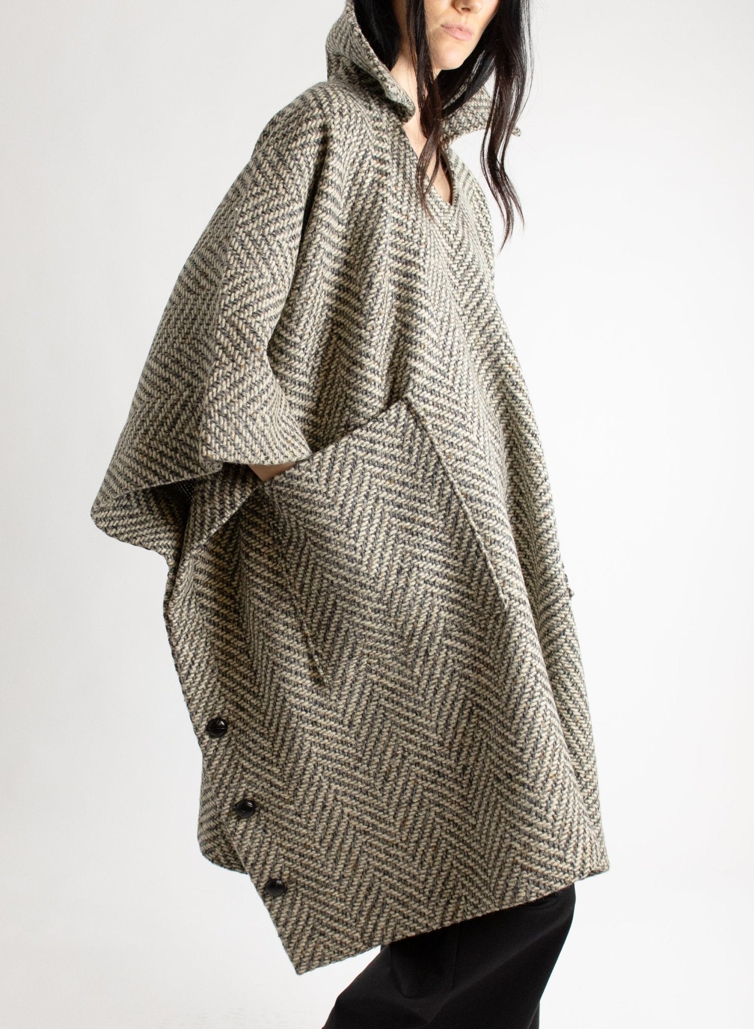 Poncho - Tweed Grey - Meg