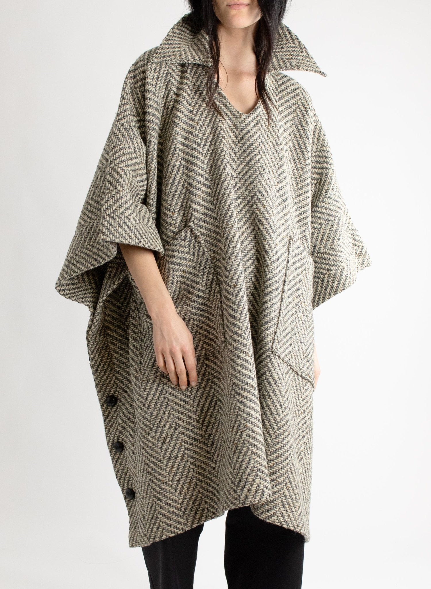 Poncho - Tweed Grey - Meg