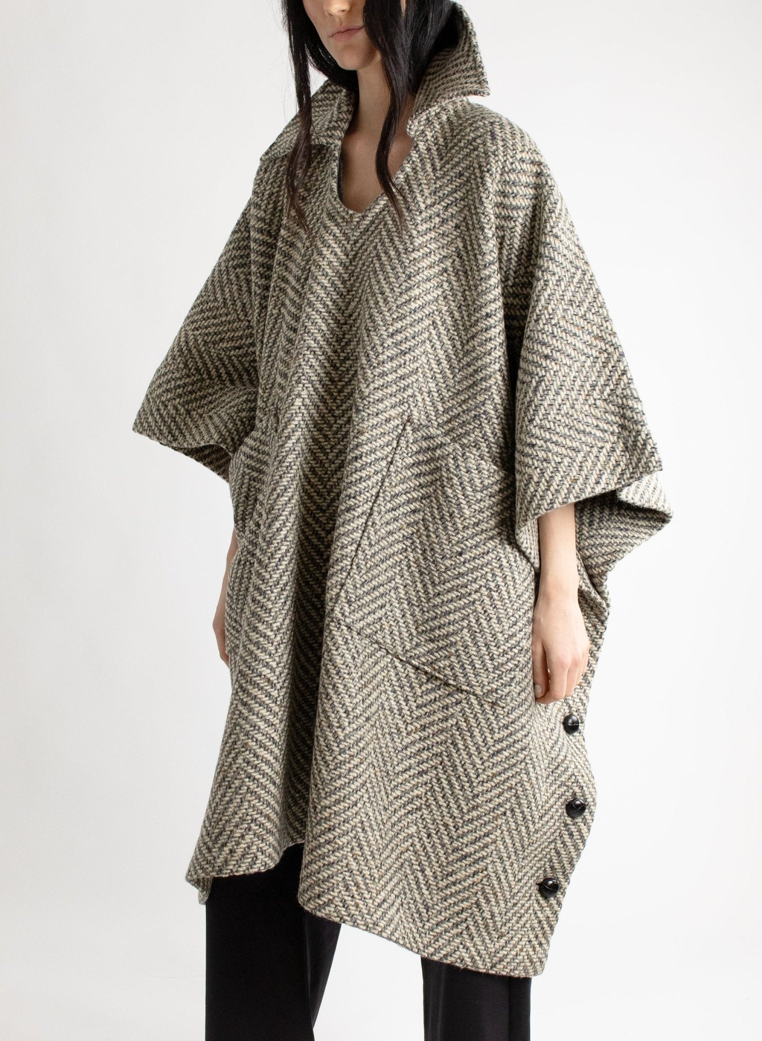 Poncho - Tweed Grey - Meg