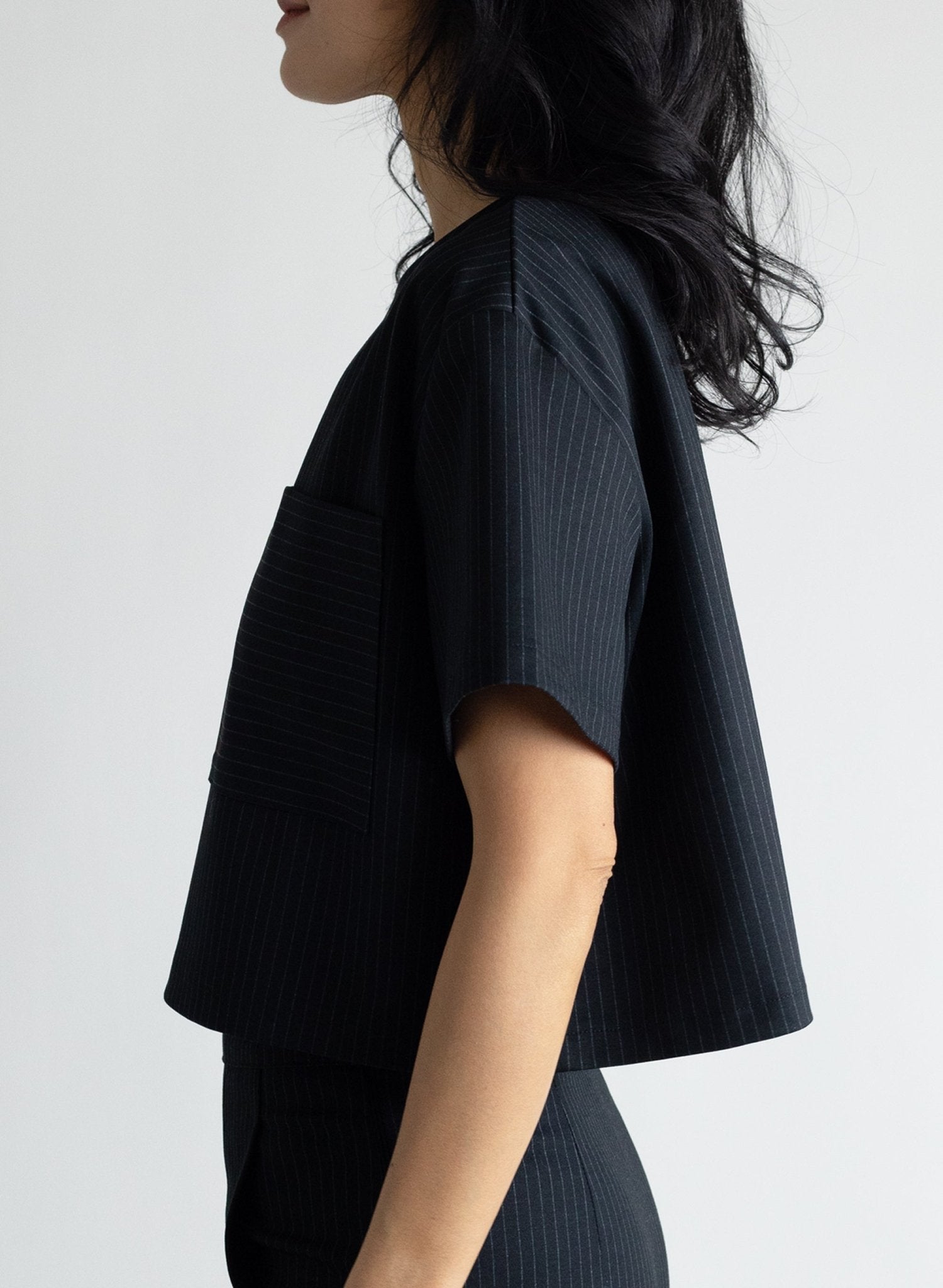 Ponte Tee - Pinstripe - Meg - Made in Canada