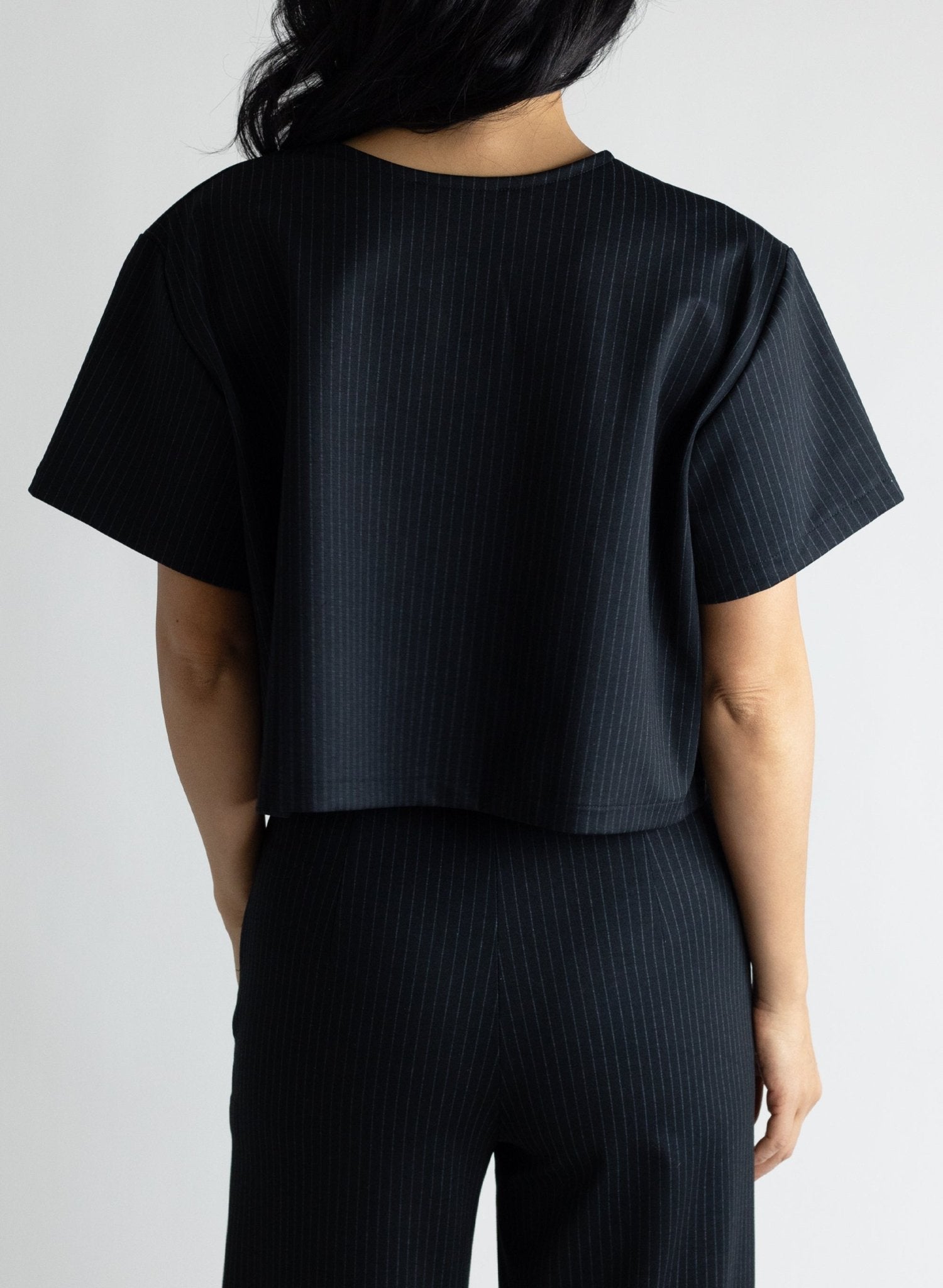 Ponte Tee - Pinstripe - Meg - Made in Canada