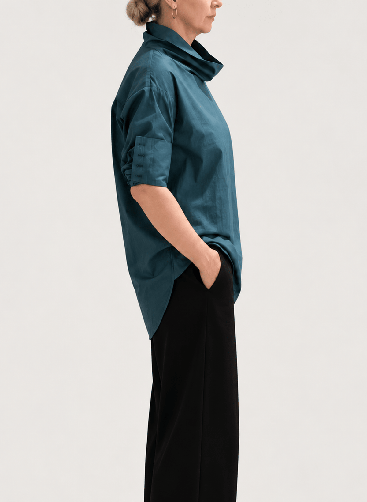 Popover Shirt - Teal - Meg