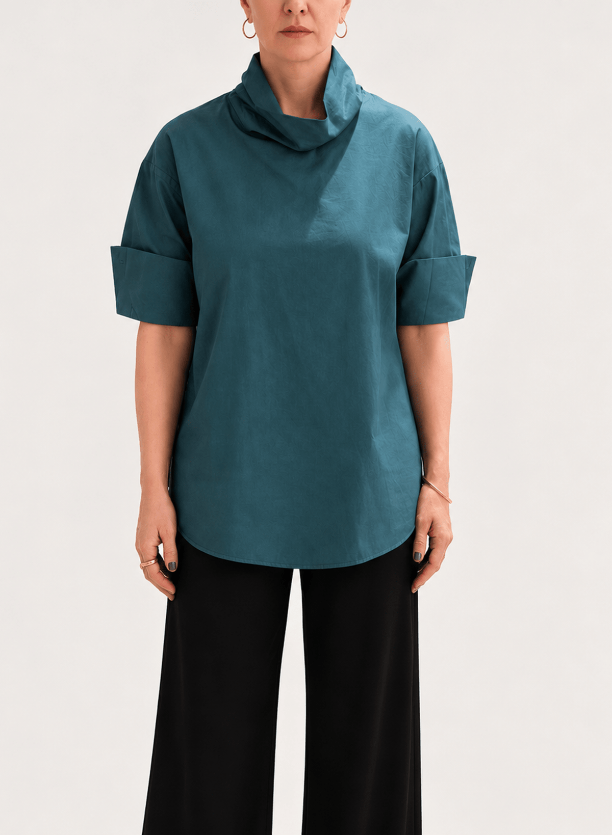 Popover Shirt - Teal - Meg