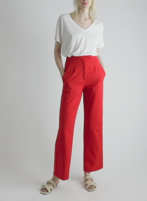 Hepburn Pant - Red