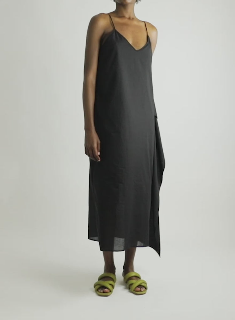 Cascade Dress - Black - Meg - Made in NYC