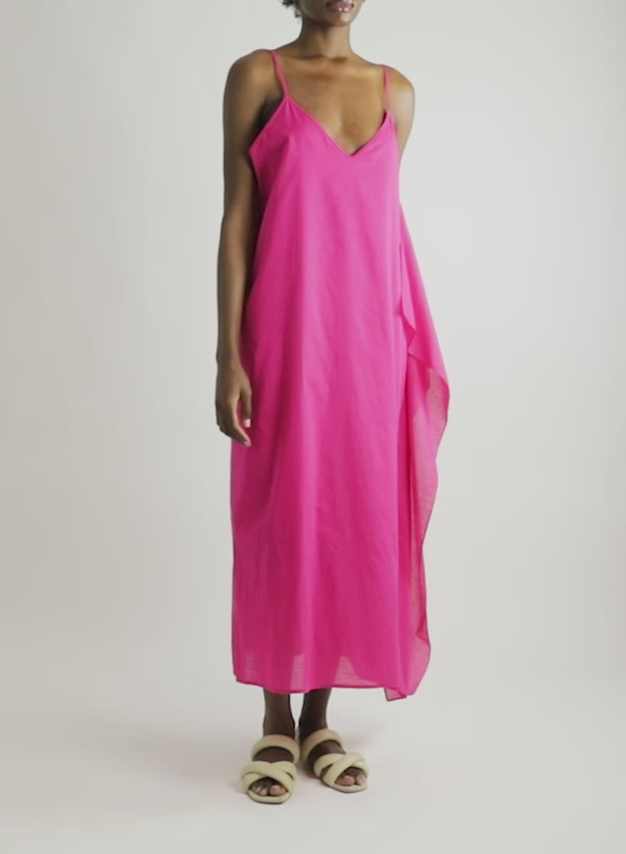 Cascade Dress - Fuchsia - Meg - Made in NYC