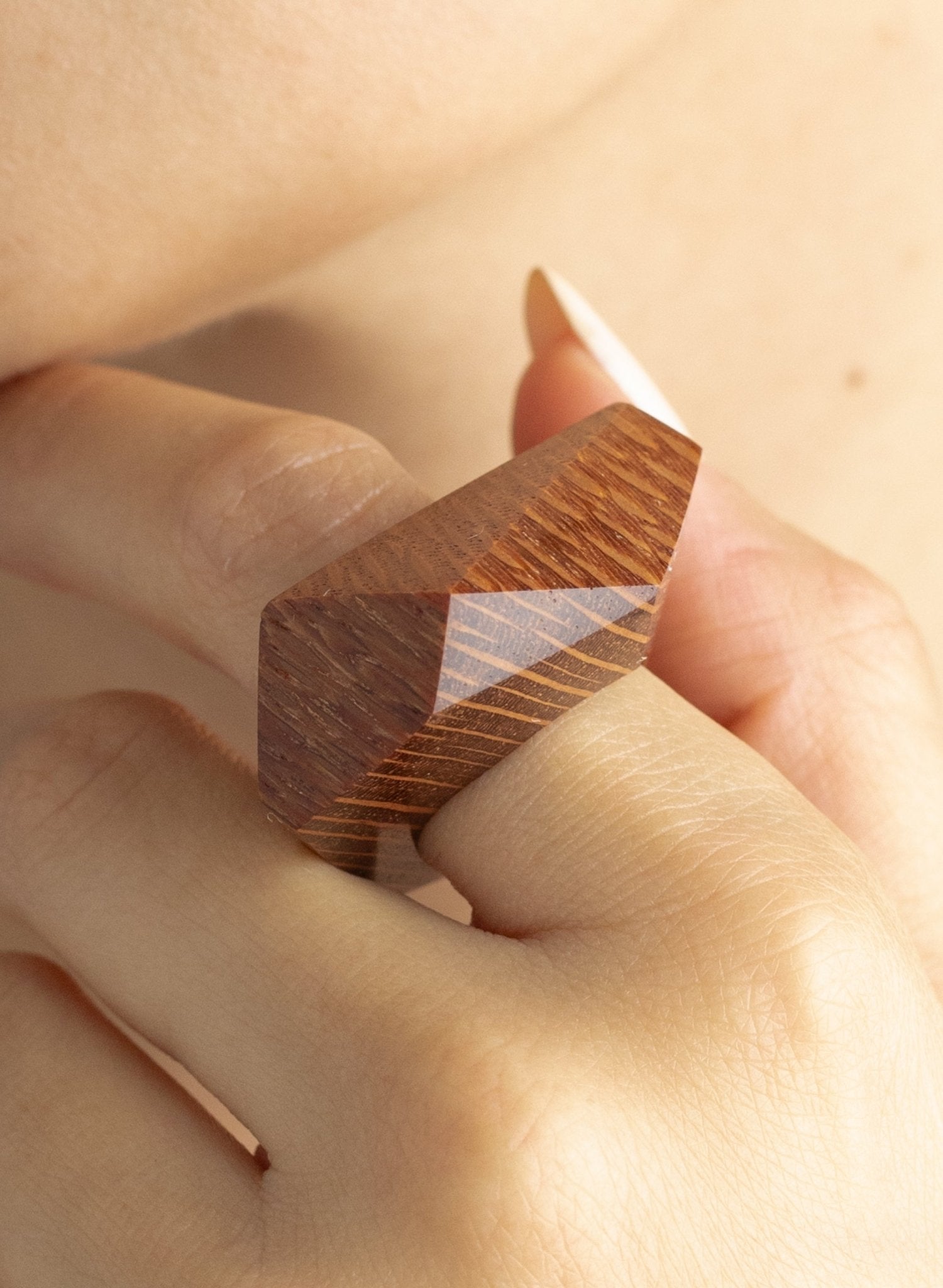 Pride & Archive - Geometric Ring - Leopardwood - Meg