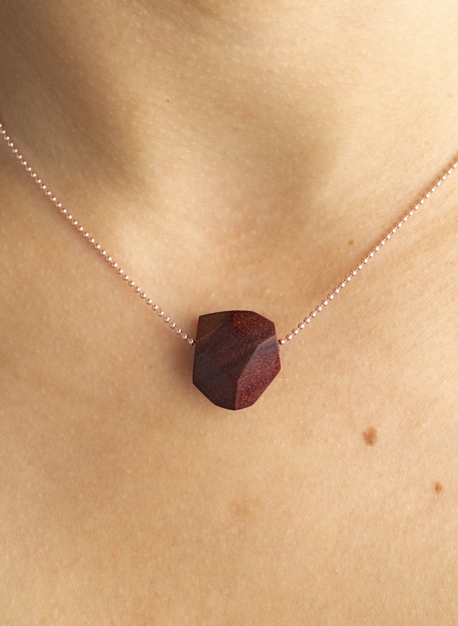 Pride & Archive - Nugget Necklace - Bloodwood/Rose Gold - Meg