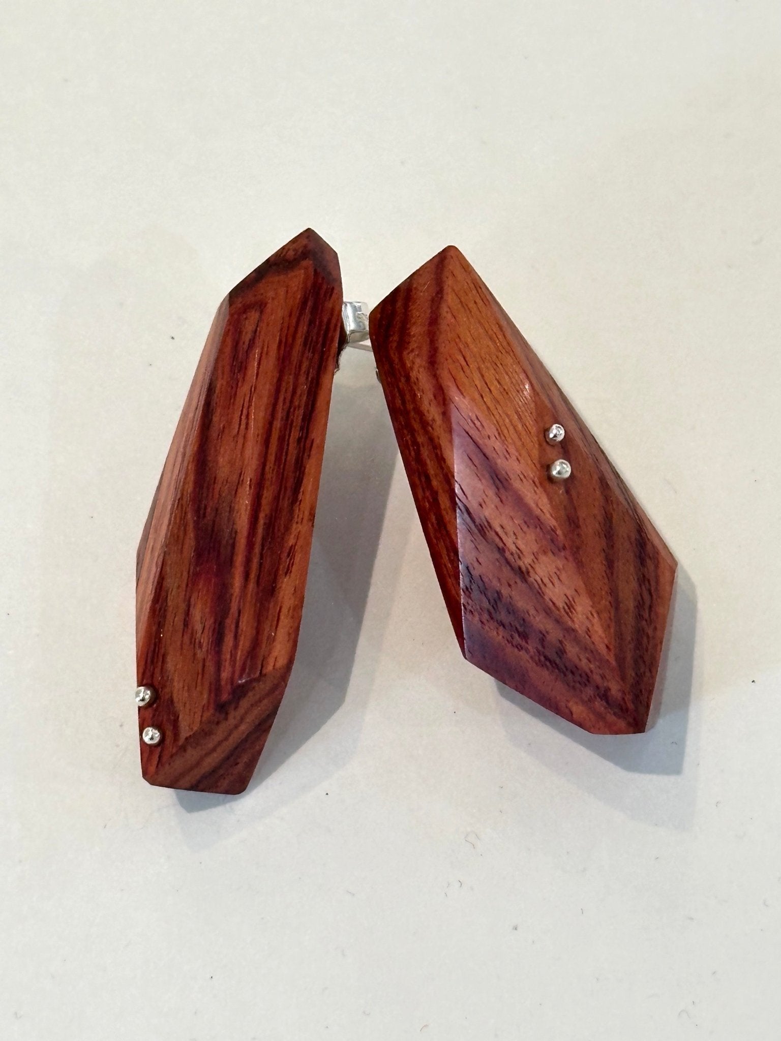 Pride & Archive - Statement Studs - Tulipwood with Silver Details - Meg