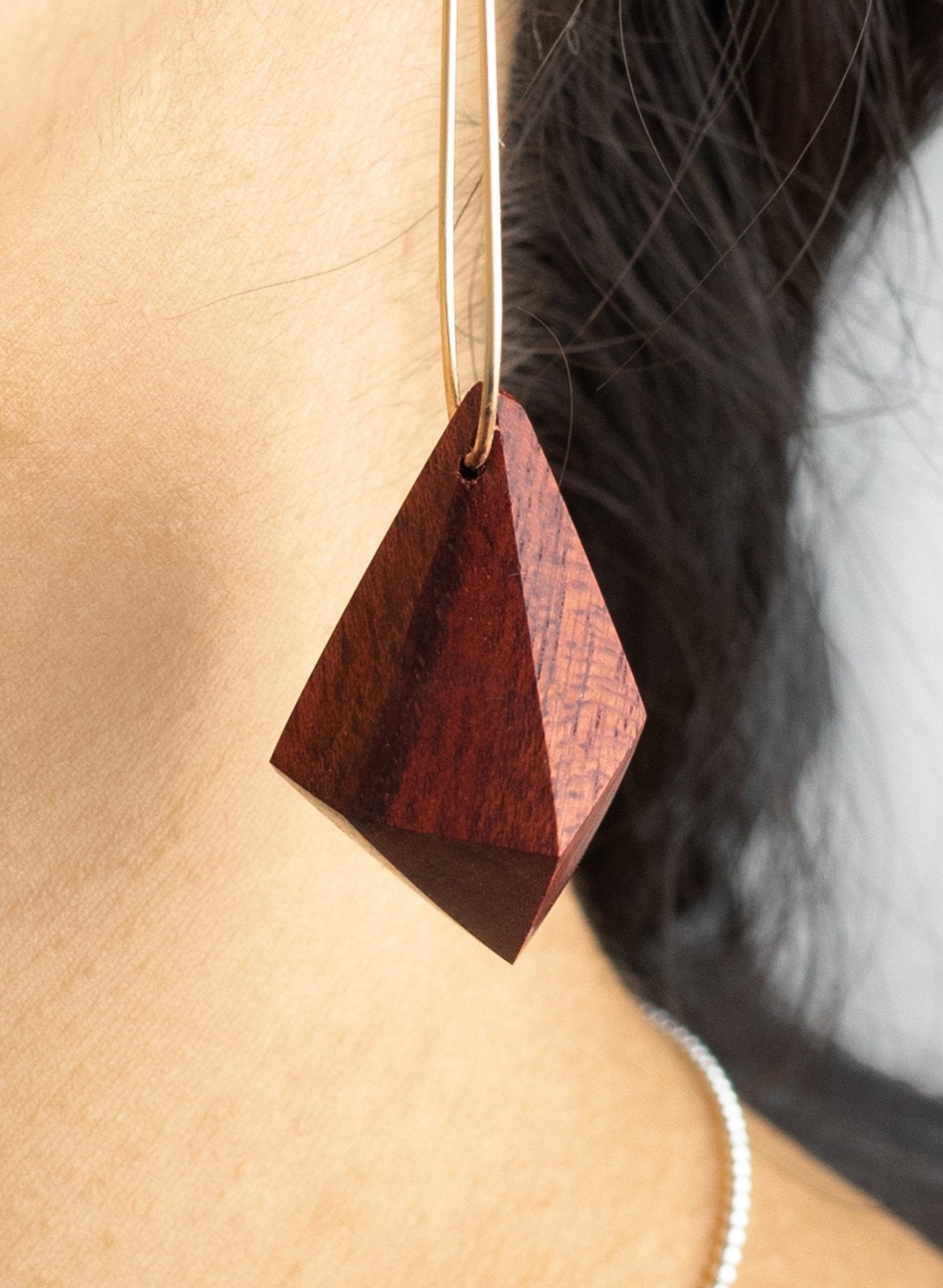 Pride & Archive - Teardrop Earrings - Bloodwood/Gold - Meg