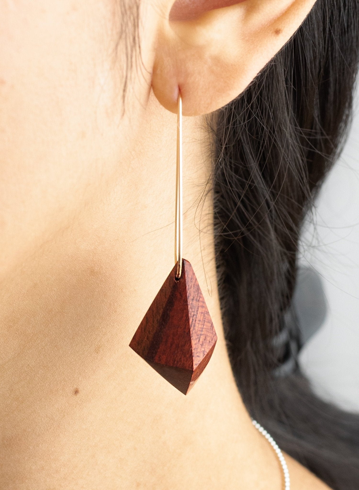 Pride & Archive - Teardrop Earrings - Bloodwood/Gold - Meg