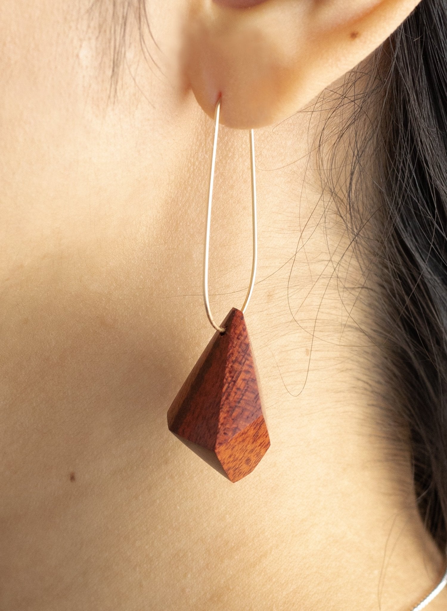 Pride & Archive - Teardrop Earrings - Bloodwood/Silver - Meg