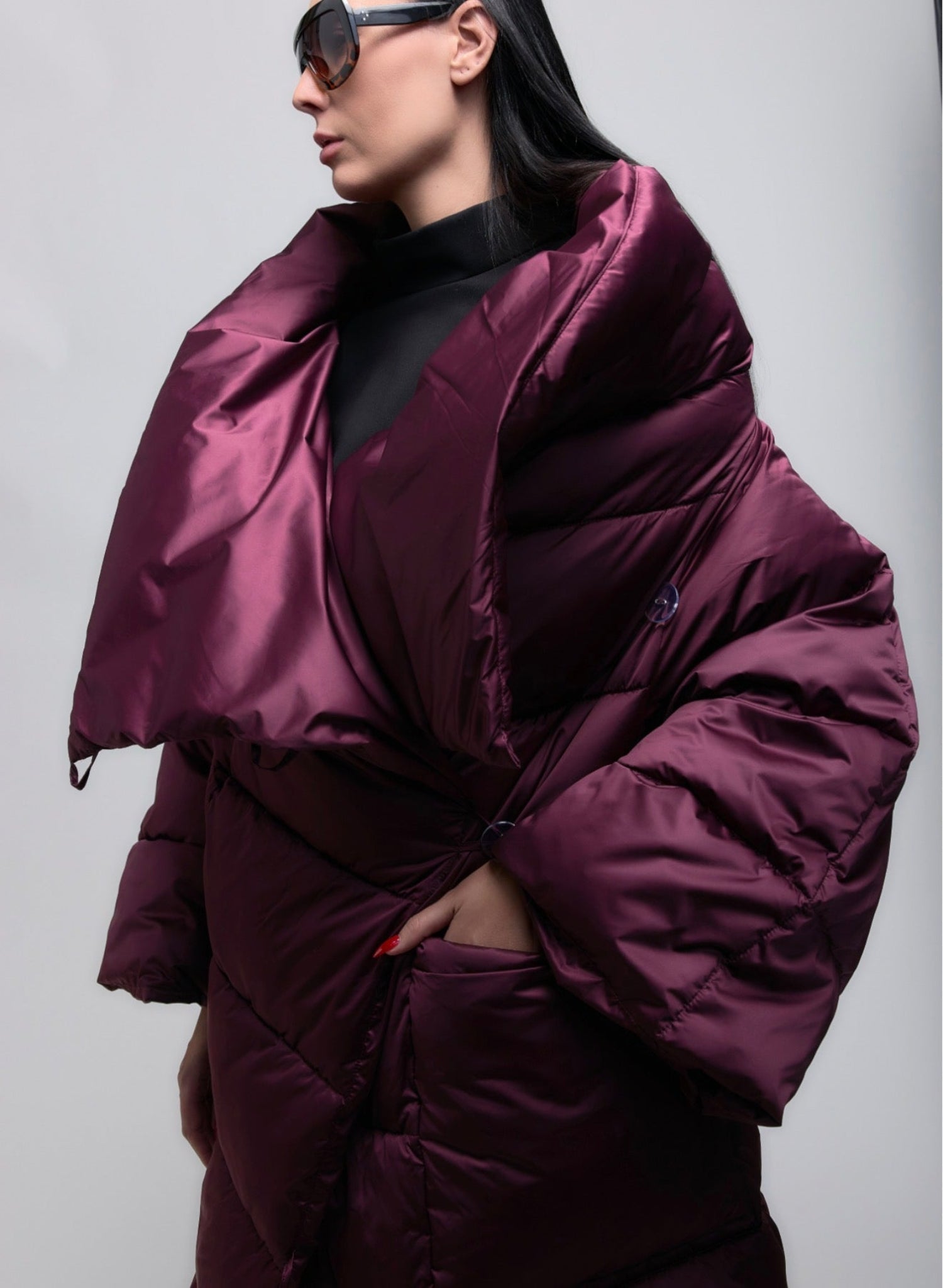 Puffer Coat - Burgundy - Meg