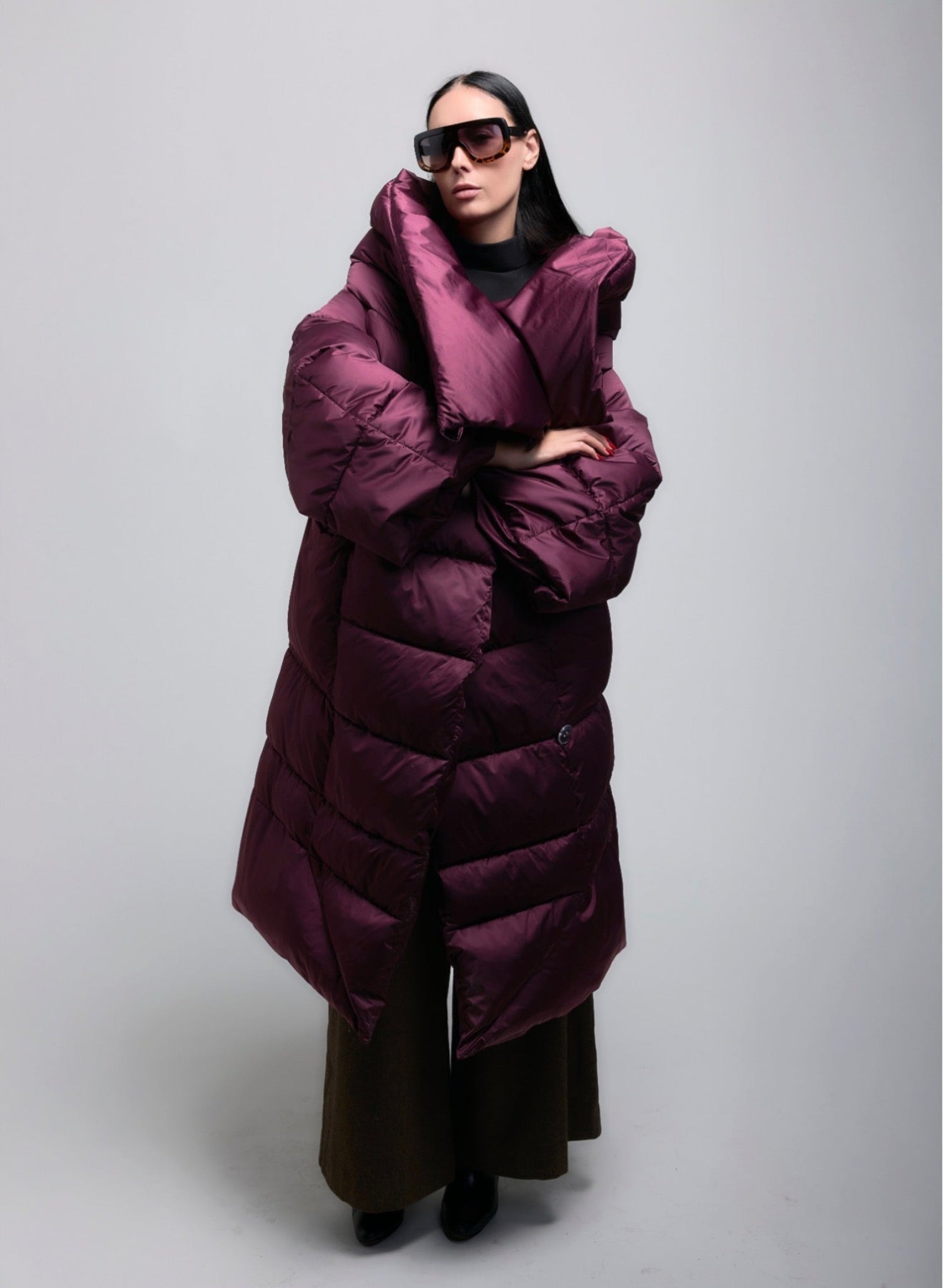 Puffer Coat - Burgundy - Meg